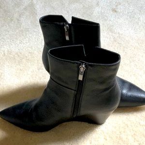 Franco Sarto black leather booties